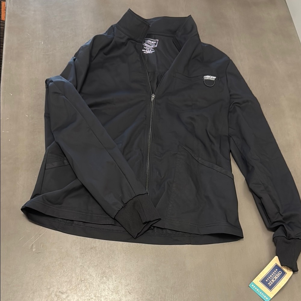 Classic Black Men’s Scrub Jacket